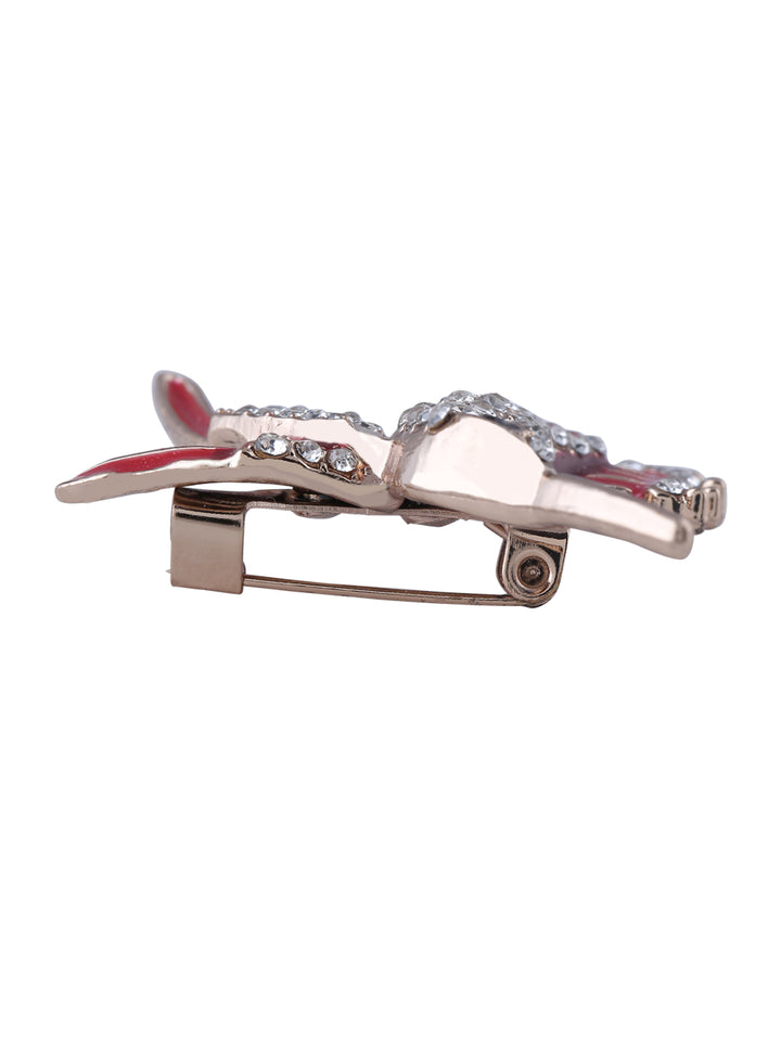 Diamond Kingfisher Bird Brooch for suits & blazer