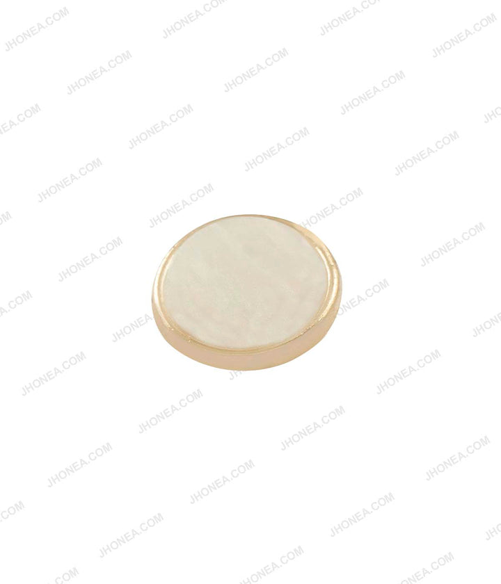 Shiny Gold with White Iridescent Pearl Buttons for Kurtas