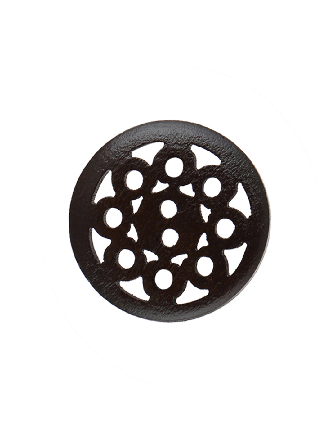 Pretty Cutwork Design Wooden Brown Jacket Buttons