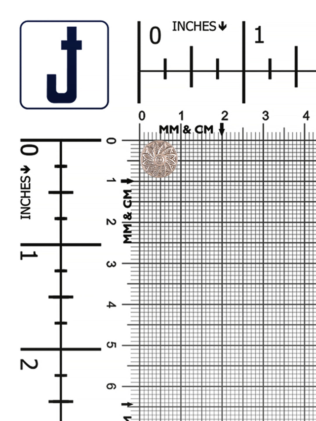 Round Shape Engraved Shiny Silver 9mm (14L) Shirt/Kurta Metal Button - Jhonea Accessories
