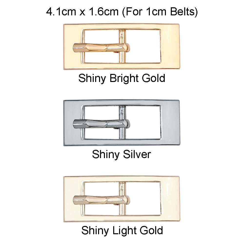 Shiny Rectangular Frame Cinch Belt Buckle