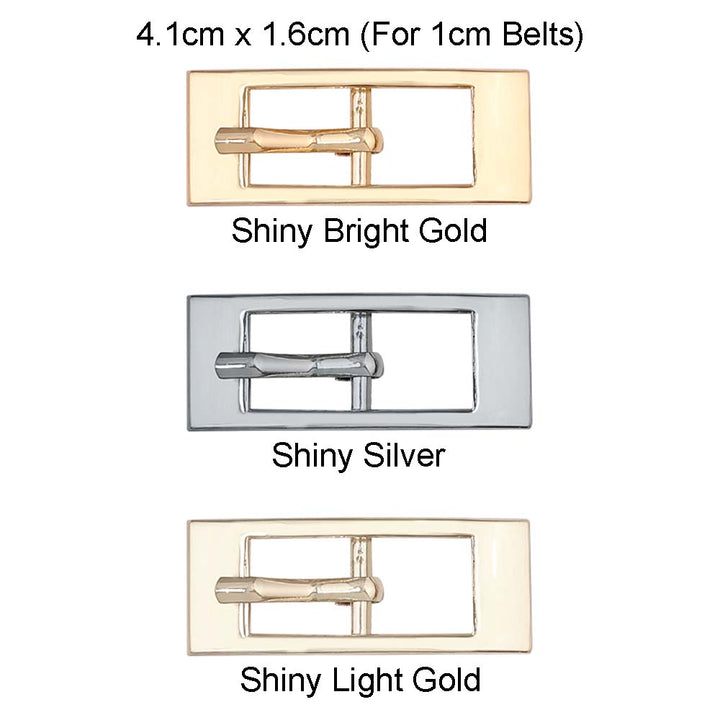Shiny Rectangular Frame Cinch Belt Buckle