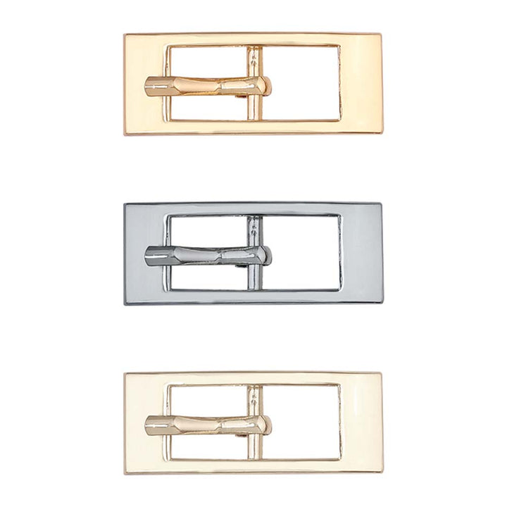 Shiny Rectangular Frame Cinch Belt Buckle