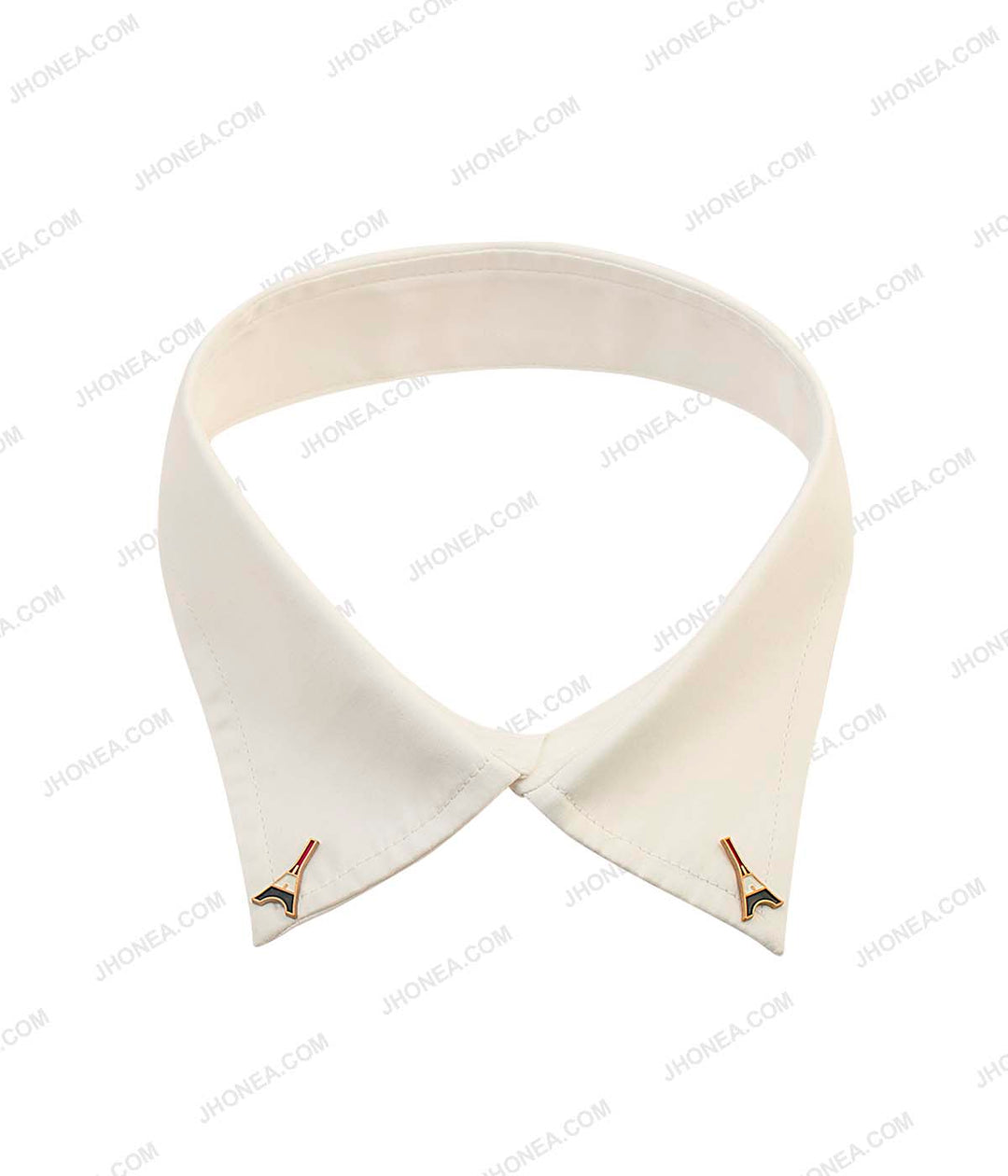 Tri-Color Eiffel Tower Shape Shirt Collar Tips Brooch Pin