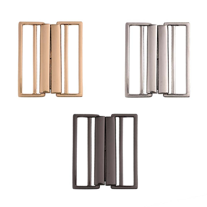 Striking Geometric Structure Shiny 2 Part Clasp Belt Buckle