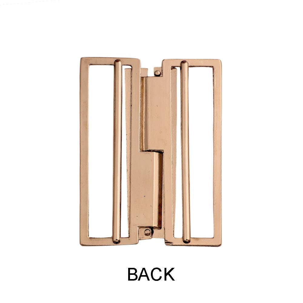 Striking Geometric Structure Shiny 2 Part Clasp Belt Buckle