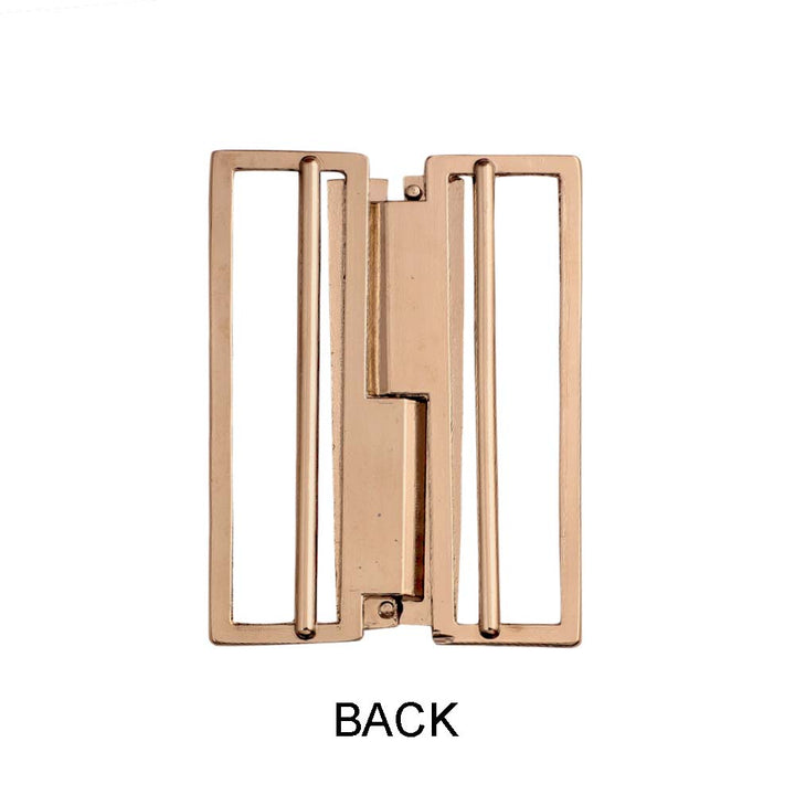 Striking Geometric Structure Shiny 2 Part Clasp Belt Buckle