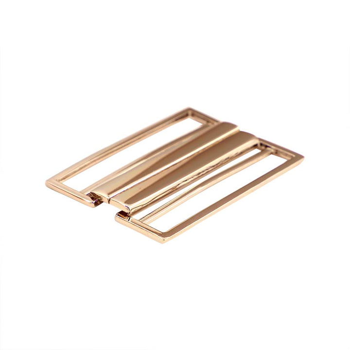 Striking Geometric Structure Shiny 2 Part Clasp Belt Buckle