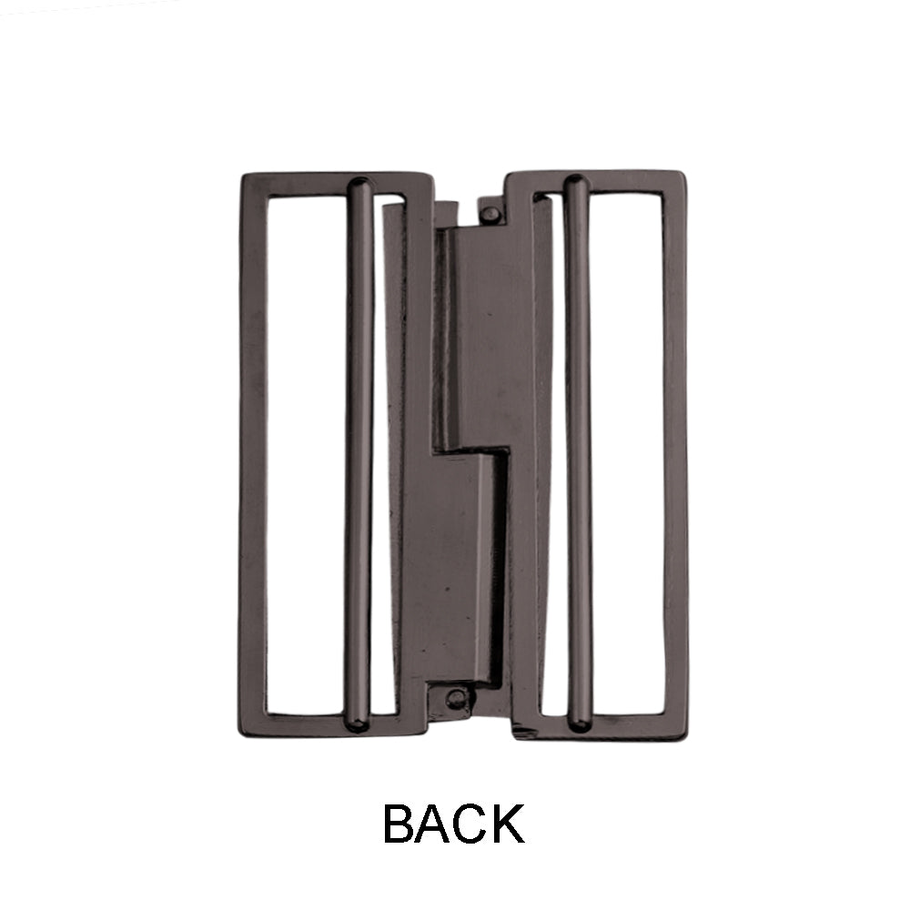Striking Geometric Structure Shiny 2 Part Clasp Belt Buckle
