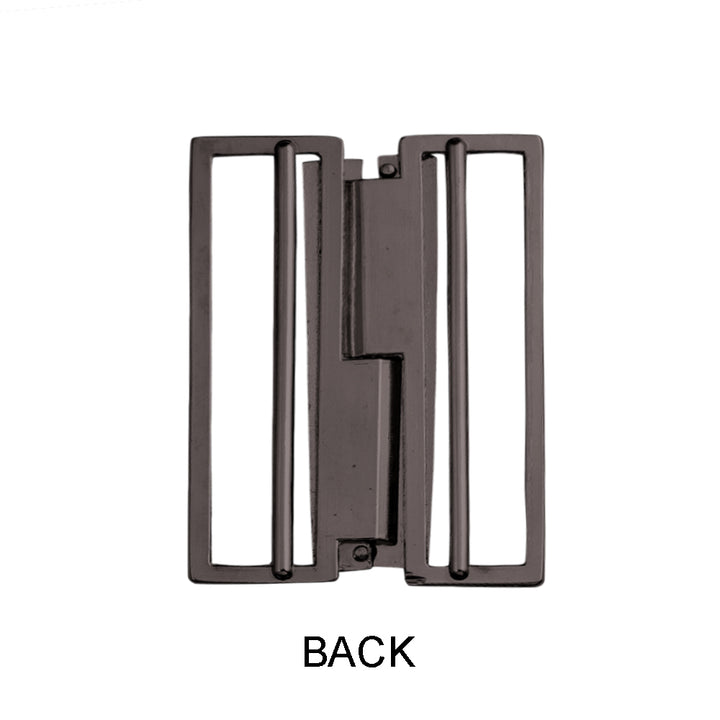Striking Geometric Structure Shiny 2 Part Clasp Belt Buckle