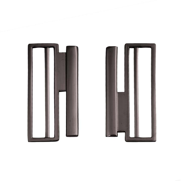 Striking Geometric Structure Shiny 2 Part Clasp Belt Buckle