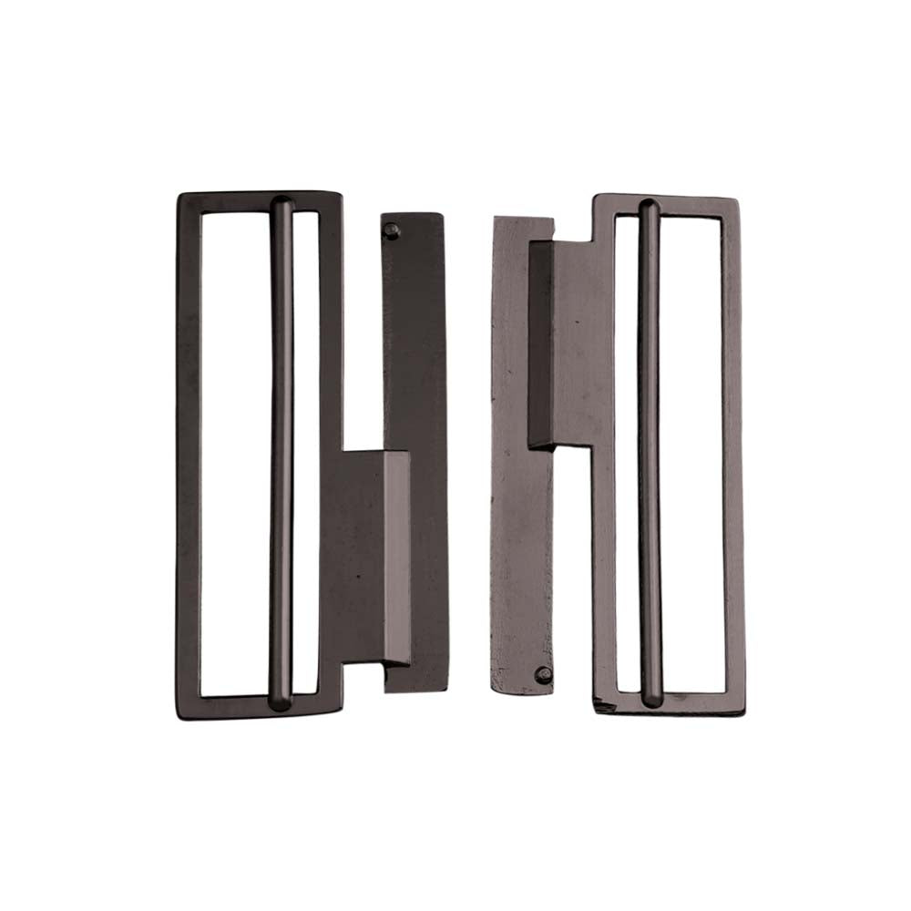 Striking Geometric Structure Shiny 2 Part Clasp Belt Buckle