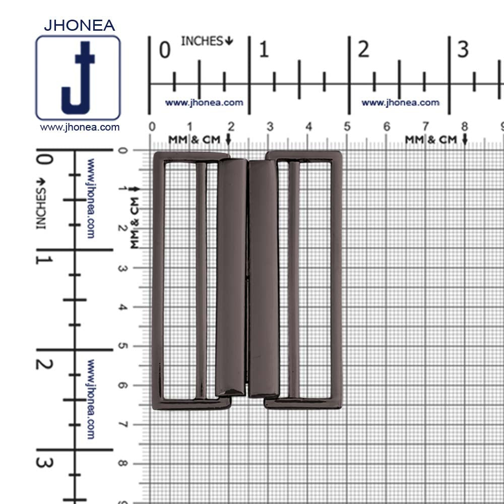 Striking Geometric Structure Shiny 2 Part Clasp Belt Buckle