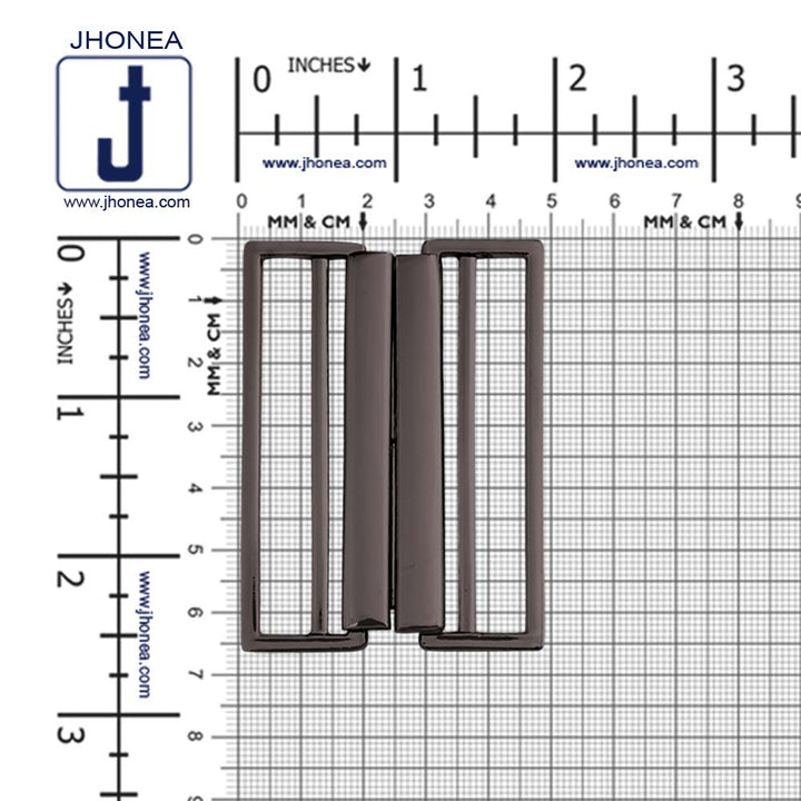 Striking Geometric Structure Shiny 2 Part Clasp Belt Buckle