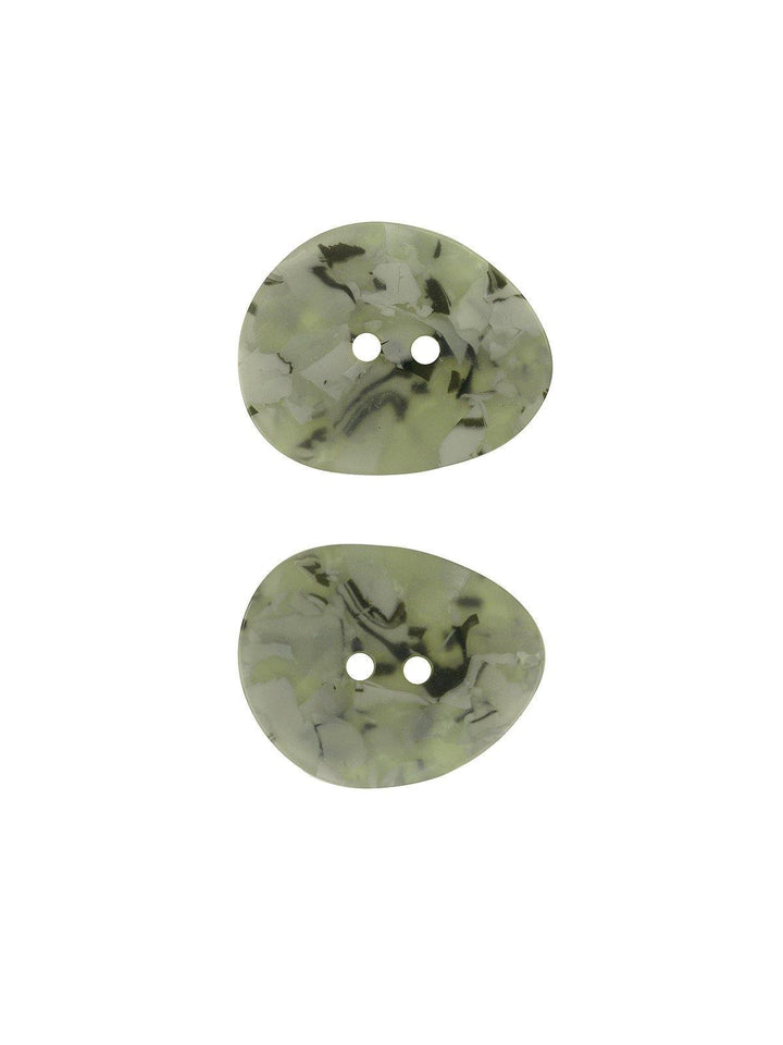 Uneven Circle Natural Colour 2-Hole Flat Acrylic Button - Jhonea Accessories