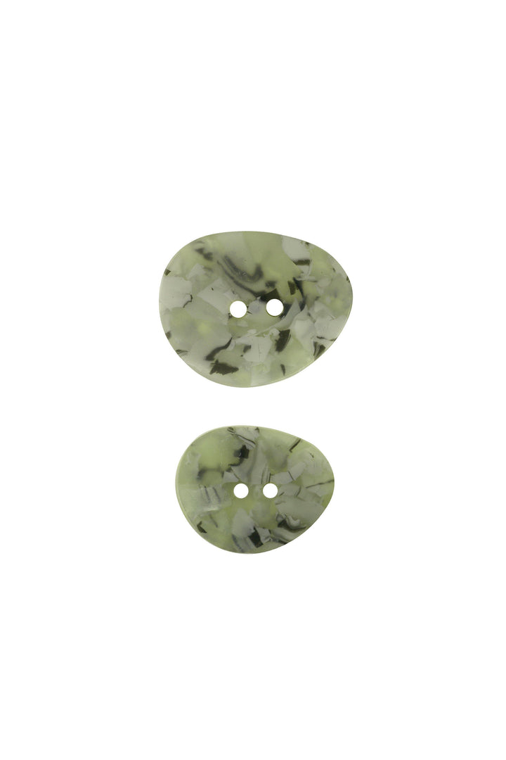 Uneven Circle Natural Colour 2-Hole Flat Acrylic Button - Jhonea Accessories