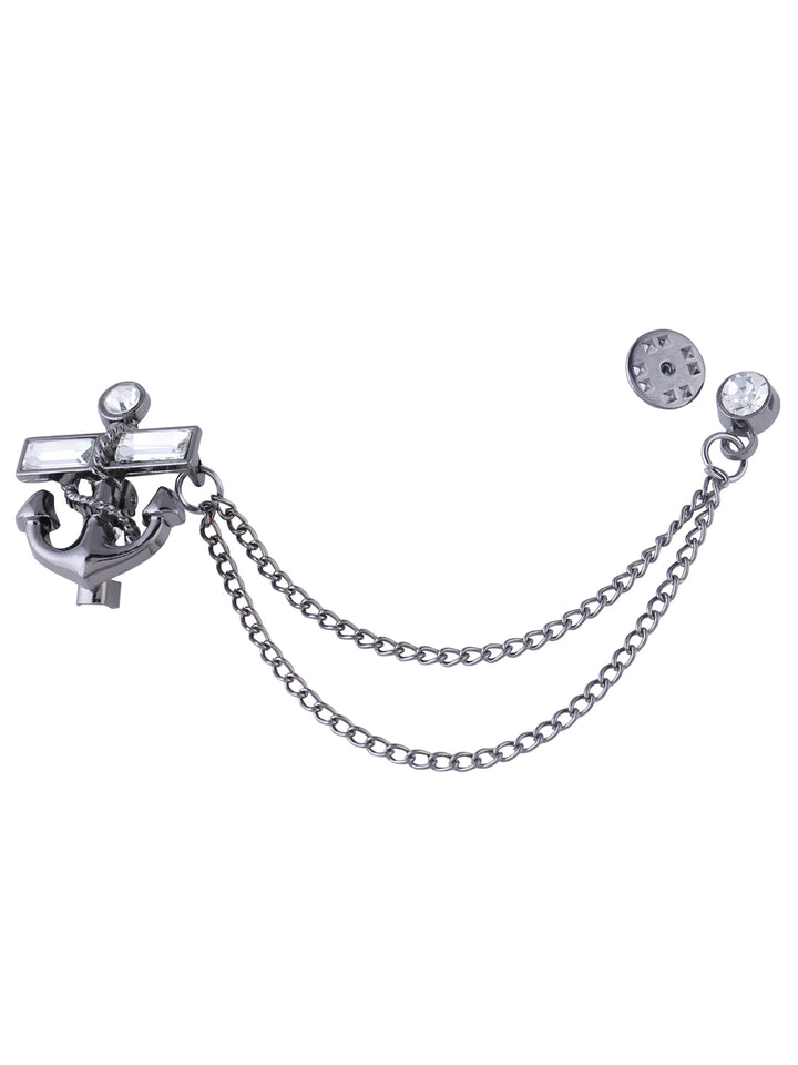 Classic Unisex Anchor with Chain Fashion Brooch