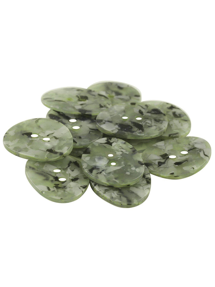 Uneven Circle Natural Colour 2-Hole Flat Acrylic Button - Jhonea Accessories