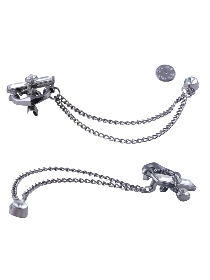 Classic Unisex Anchor with Chain Fashion Brooch