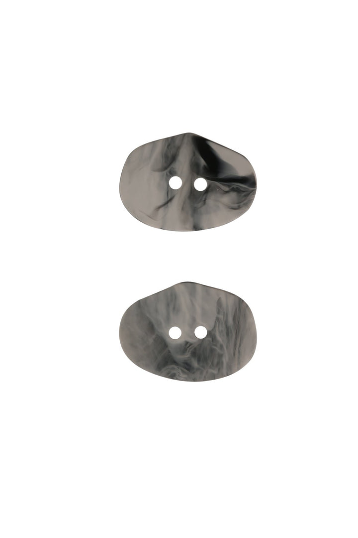 Uneven Shaped Natural Colour 2-Hole Flat Acrylic Button