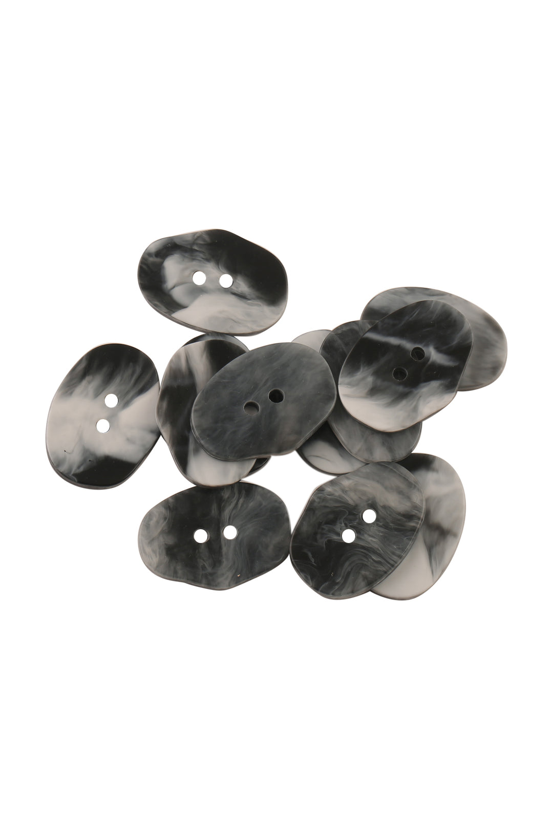 Uneven Shaped Natural Colour 2-Hole Flat Acrylic Button