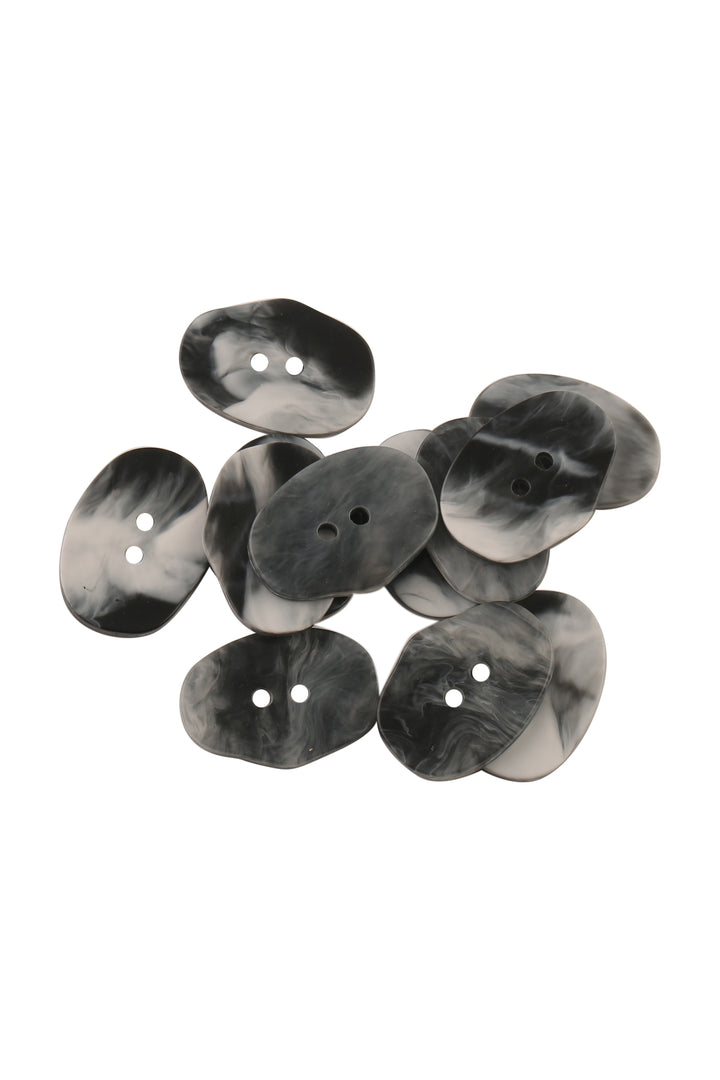 Uneven Shaped Natural Colour 2-Hole Flat Acrylic Button