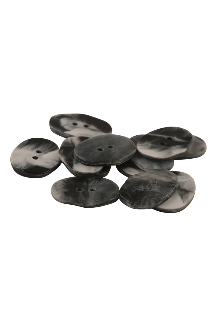 Uneven Shaped Natural Colour 2-Hole Flat Acrylic Button