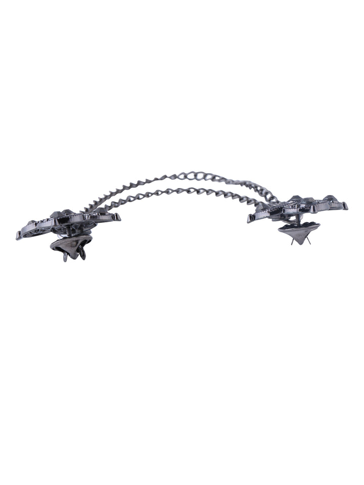 Traditional Double Chain Hanging Flower Brooch