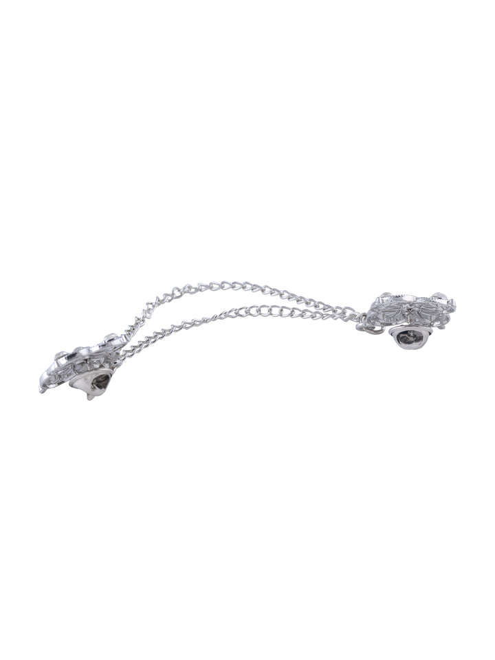 Traditional Double Chain Hanging Flower Brooch