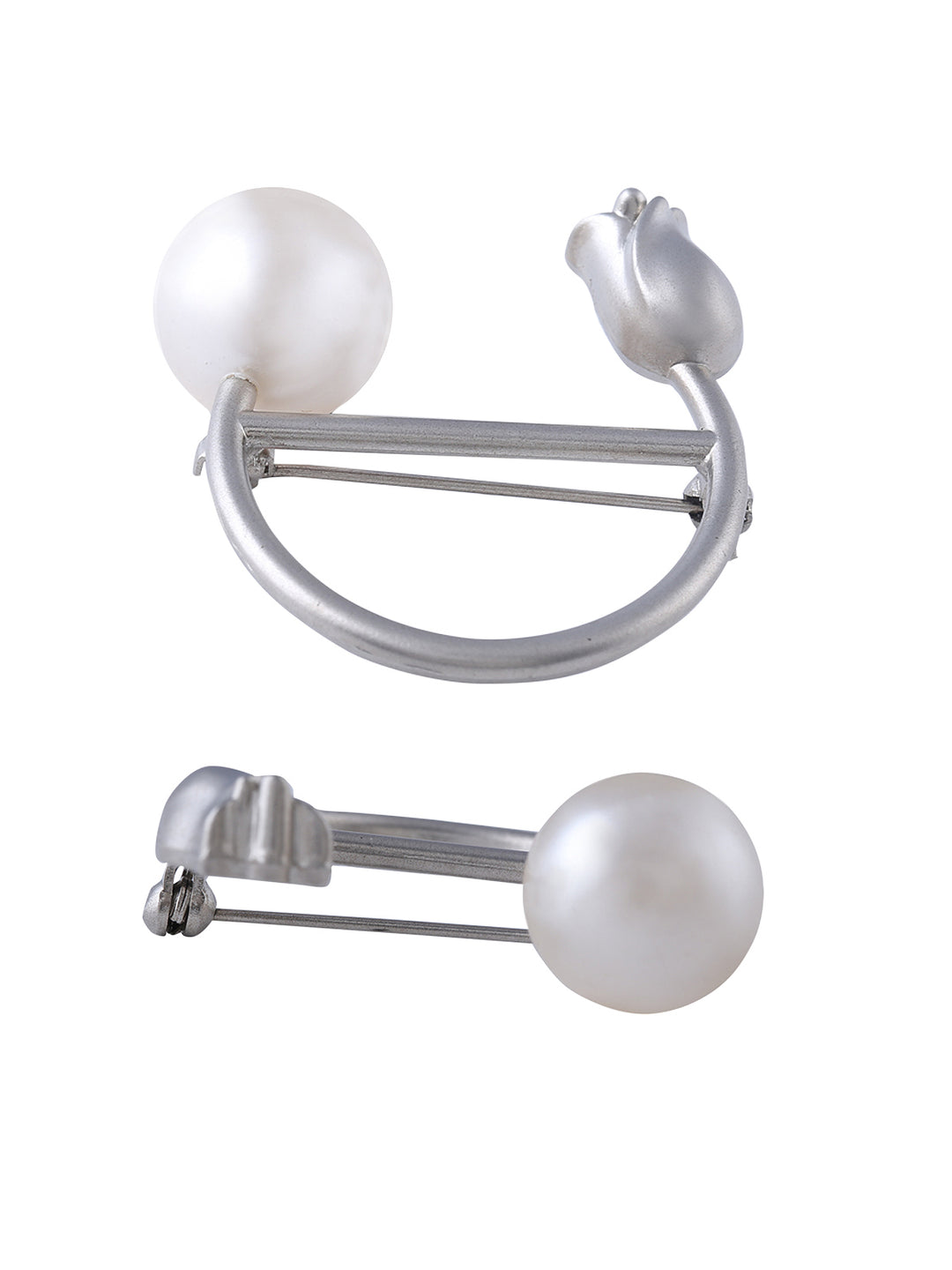 Elegant Fashionable Pearl Rose Flower Fashion Brooch Pin