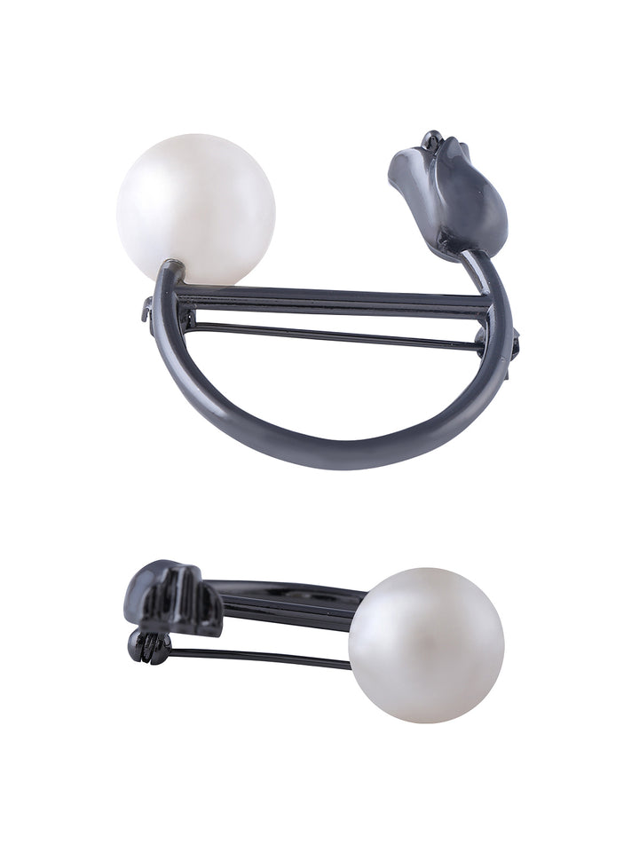 Elegant Fashionable Pearl Rose Flower Fashion Brooch Pin