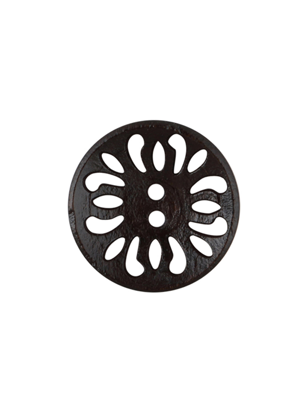 Cutwork Design Wooden Dark Brown Coat Buttons