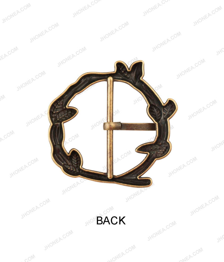 Branches & Leaves Design Designer Prong Belt Buckle