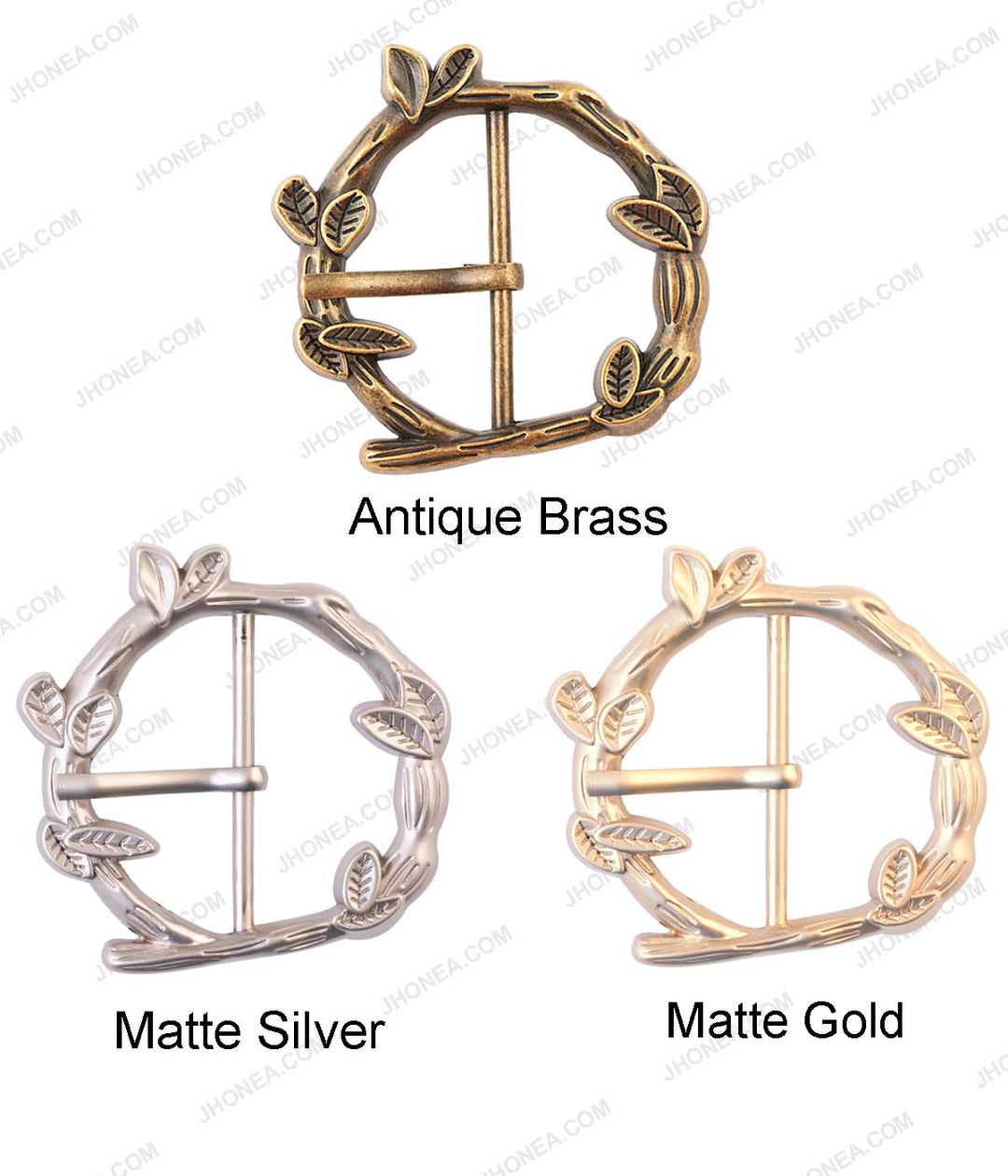 Branches & Leaves Design Designer Prong Belt Buckle