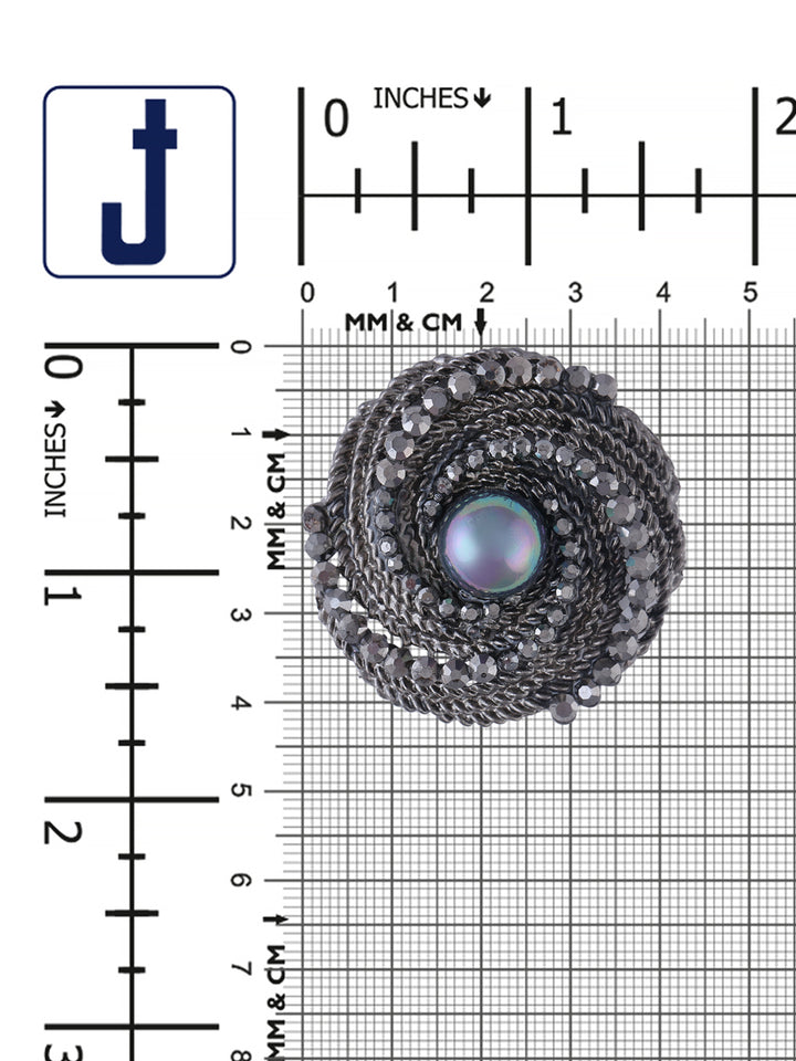Antique Colour Vintage Design Diamond & Pearl Brooch