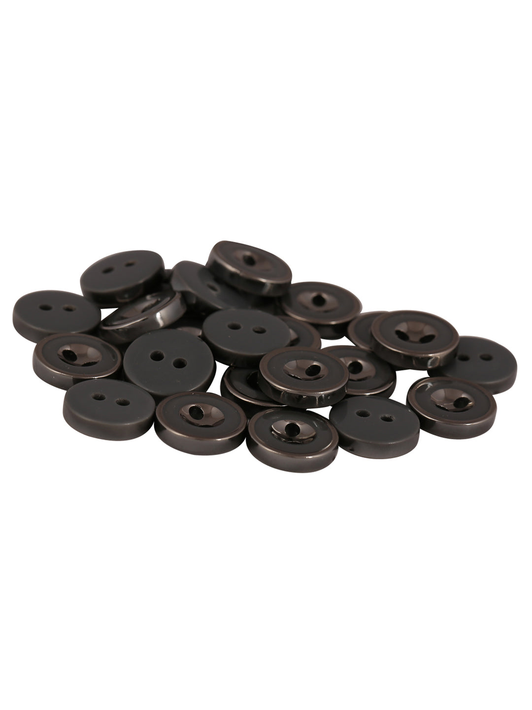 Small Round Shape 10mm Grey Color Hollow Shirt Button