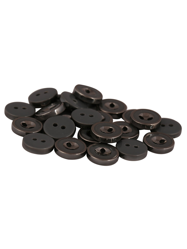 Small Round Shape 10mm Grey Color Hollow Shirt Button