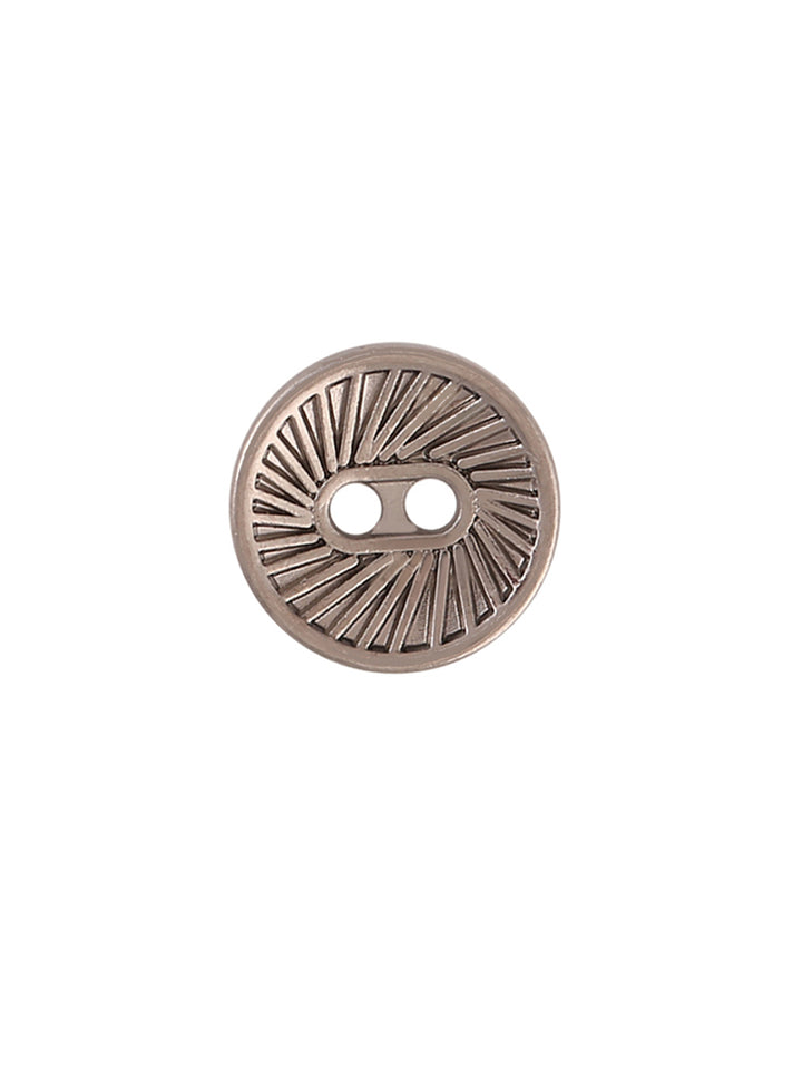 Attractive Round Shape 2-Hole Hollow Metal Button