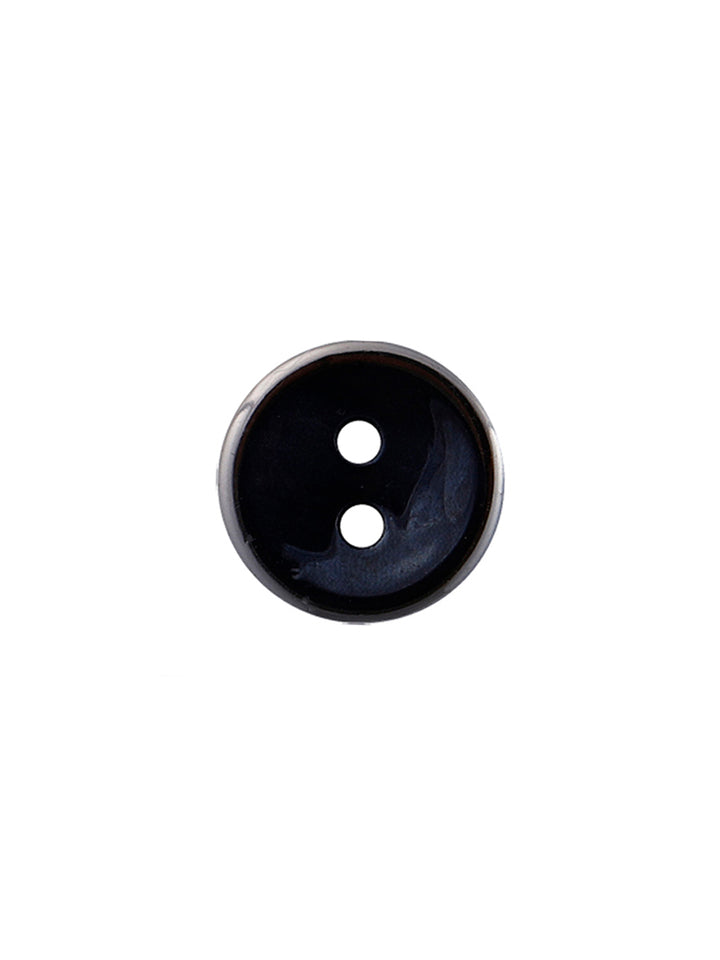 Small Round Shape 2-Hole Kerosene Blue 10mm Shirt Button
