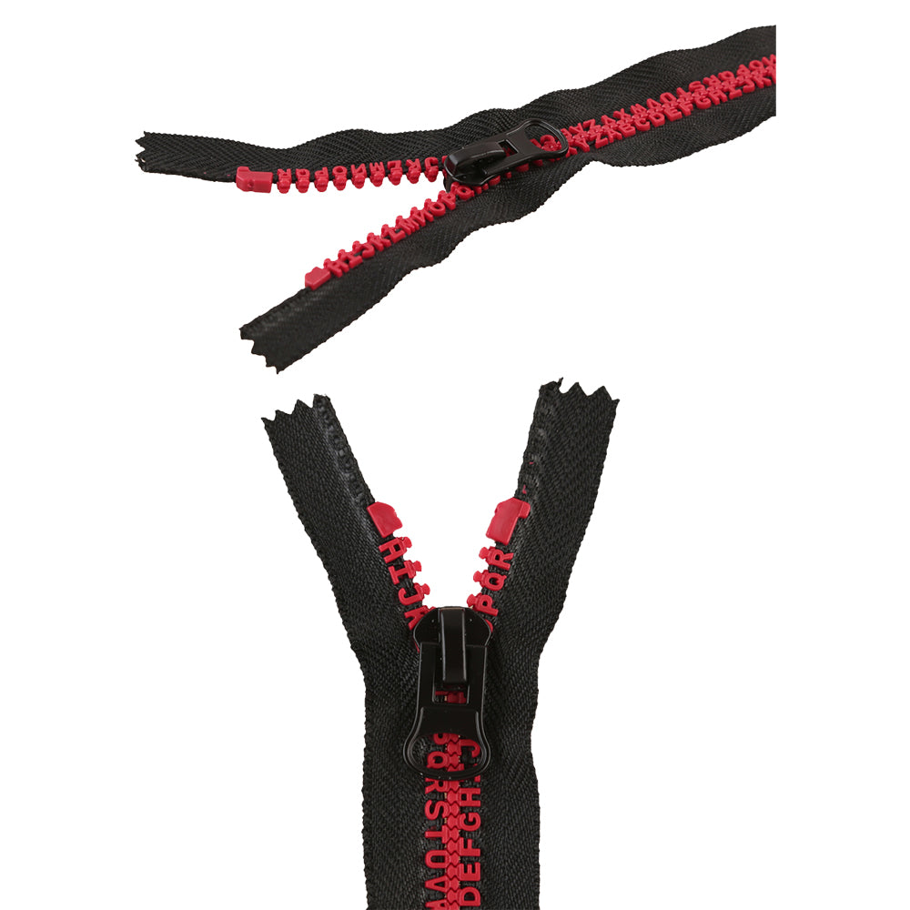 #10 Sporty Closed-End Molded Plastic Alphabet Zipper