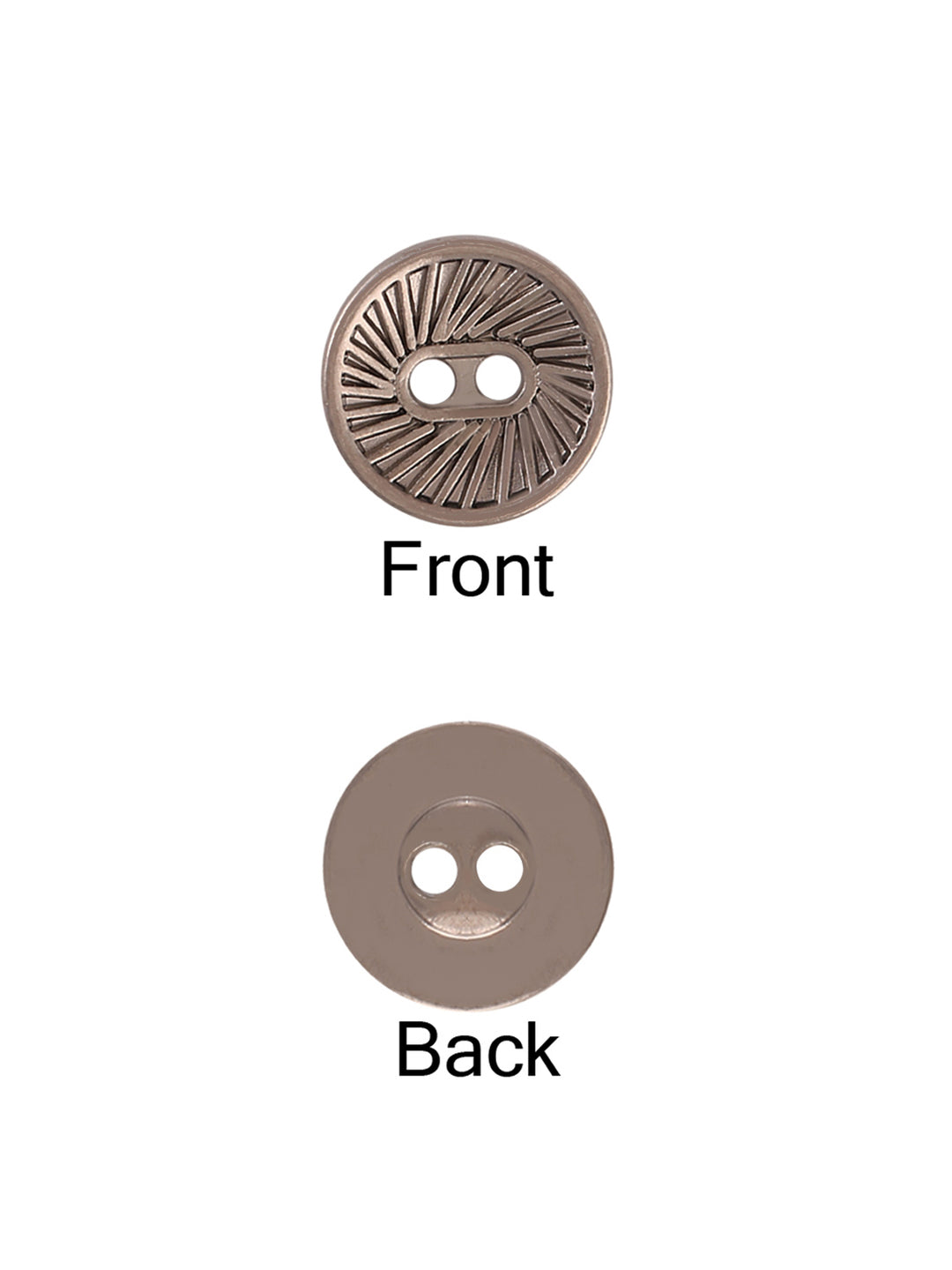 Attractive Round Shape 2-Hole Hollow Metal Button