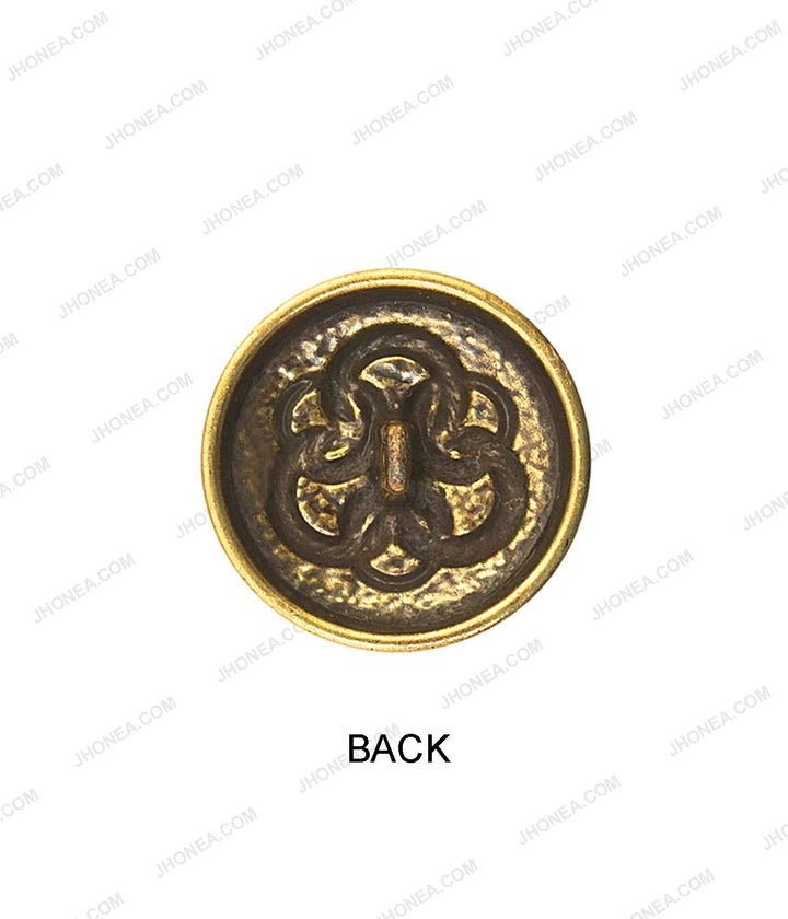 Celtic Design Antique Metal Shank Button for Men's Clothing