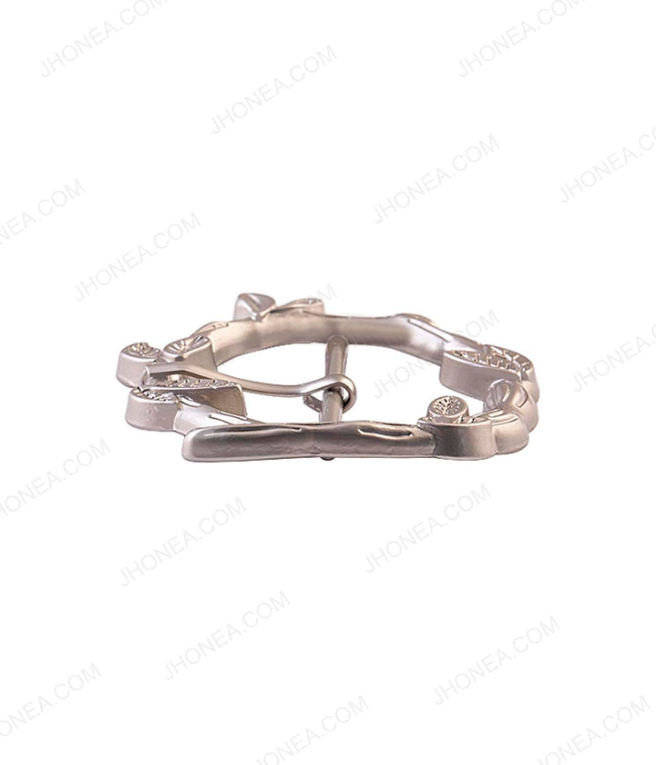 Branches & Leaves Design Designer Prong Belt Buckle