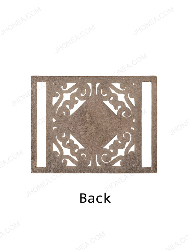 Filigree Design with Rhinestone Accents Belt Buckle