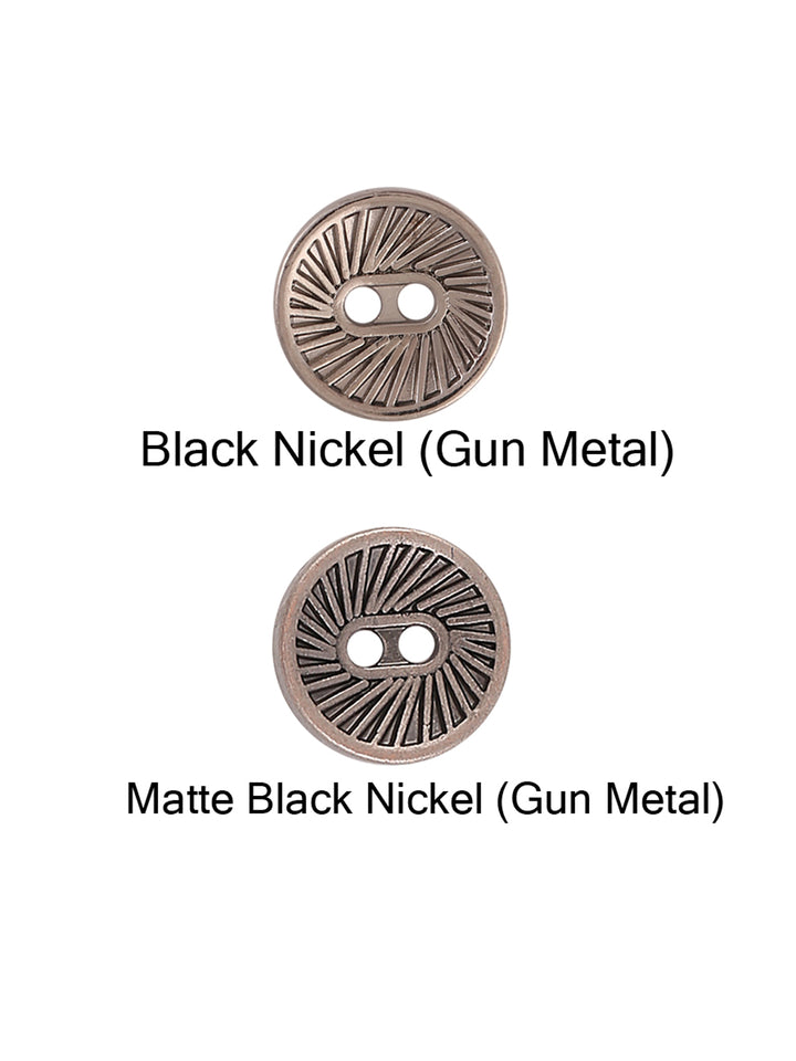 Attractive Round Shape 2-Hole Hollow Metal Button