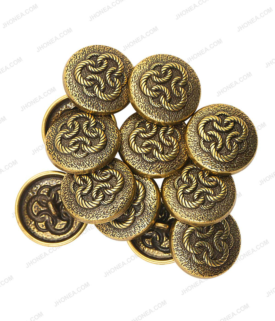 Celtic Design Antique Metal Shank Button for Men's Clothing