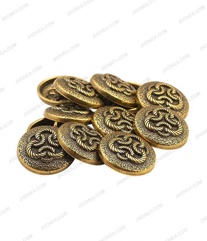 Celtic Design Antique Metal Shank Button for Men's Clothing