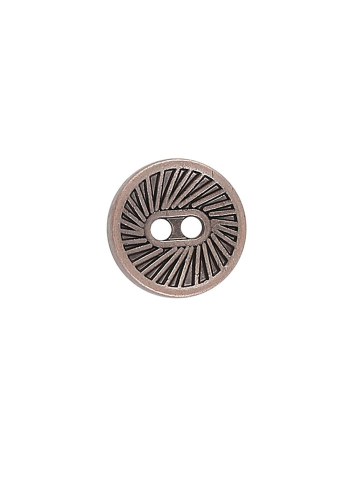 Attractive Round Shape 2-Hole Hollow Metal Button