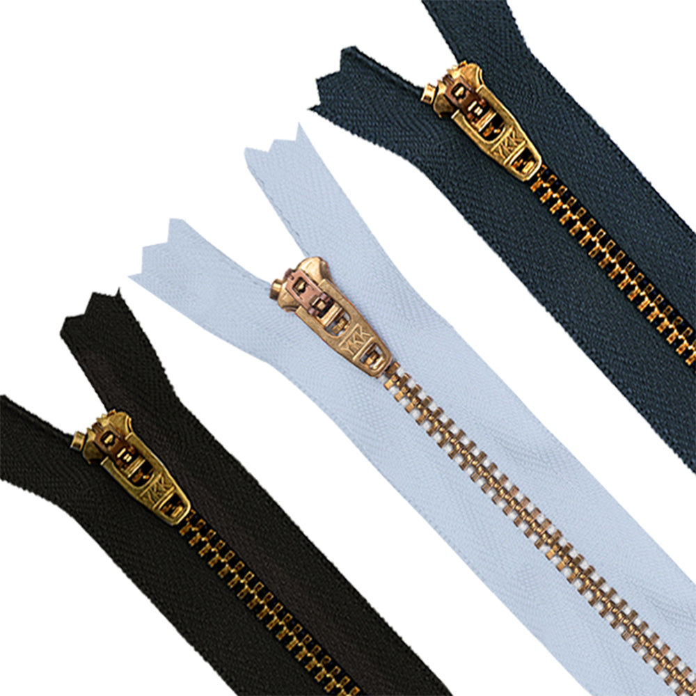 YKK- #5 Brass Closed-End 6inch YKK Jeans Zipper