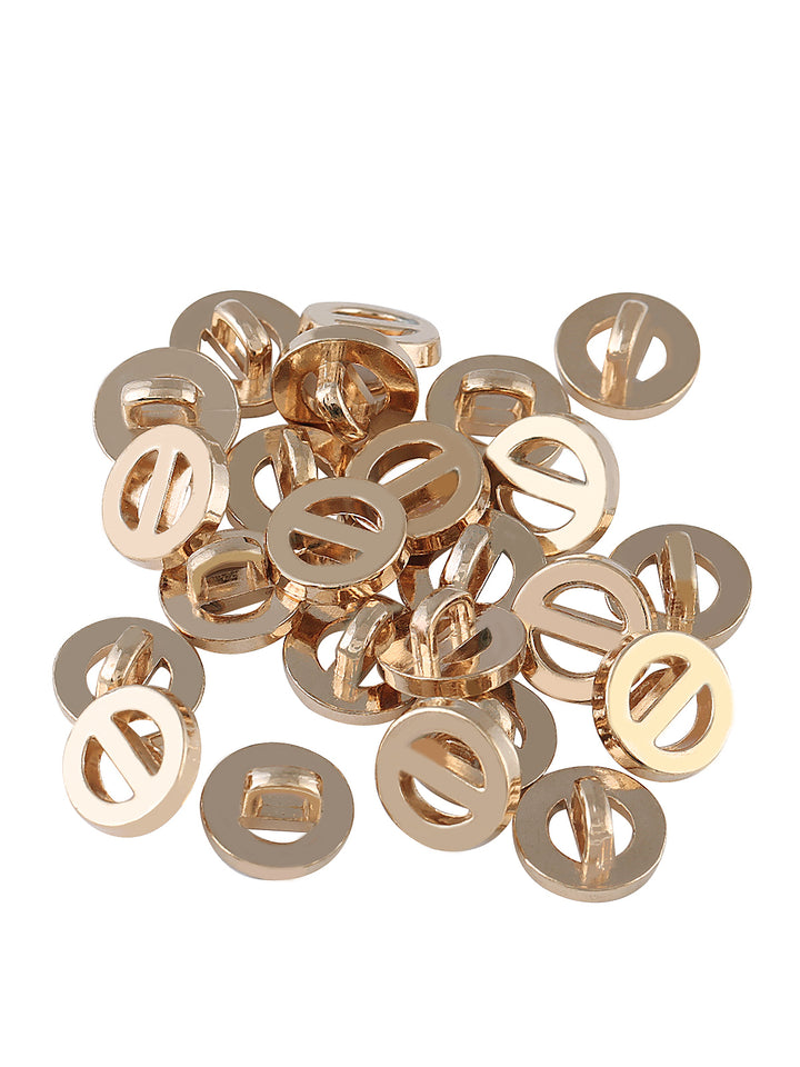 Round Ring Shape Fancy Shank Metal Button